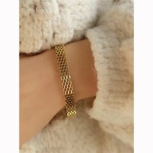 18K Gold Plated Mesh Bracelet